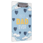 Bester Vater je Niedlicher Vatertag Klemmbrett (Rechts)