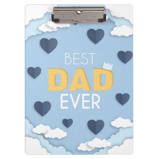 Bester Vater je Niedlicher Vatertag Klemmbrett (Vorderseite)