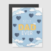 Bester Vater je Niedlicher Vatertag Magnetkarte (Vorne/Hinten)