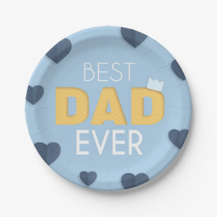 Bester Vater je Niedlicher Vatertag Pappteller