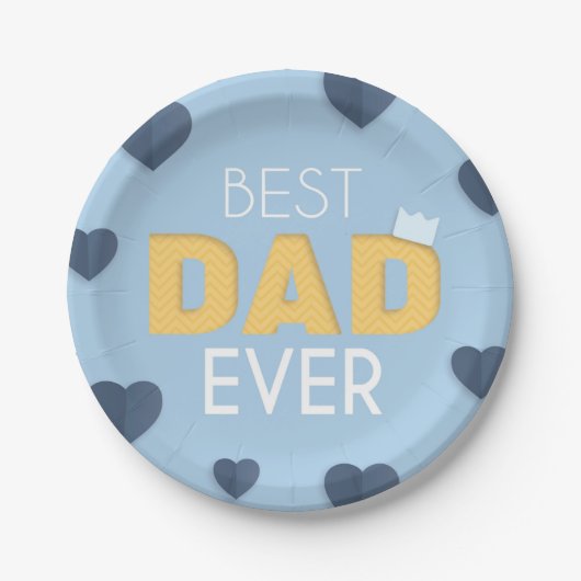 Bester Vater je Niedlicher Vatertag Pappteller (Vorderseite)
