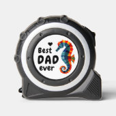 Bester Vater je Niedliches farbiges Seepferd Vater Maßband (Vorderseite)