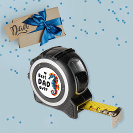 Bester Vater je Niedliches farbiges Seepferd Vater Maßband