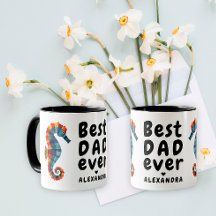 Bester Vater je Niedliches farbiges Seepferd Vater