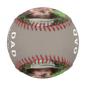 Bester Vater je Niedliches Foto Personalisiert Baseball (Rückseite)