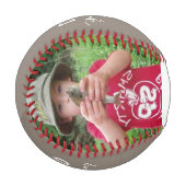 Bester Vater je Niedliches Foto Personalisiert Baseball (Vorderseite Links)