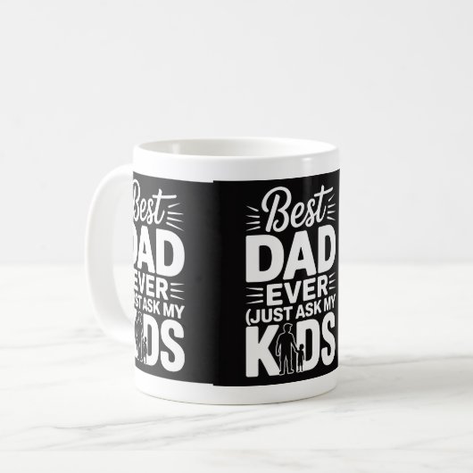 Bester Vater je (nur meine Kinder Frag) - Der lust Kaffeetasse (Vorderseite Links)