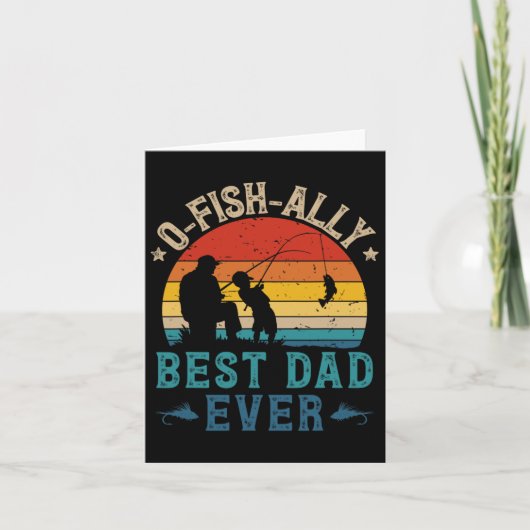 Bester Vater je Ofishally Sunset Fischer Karte (Vorderseite)