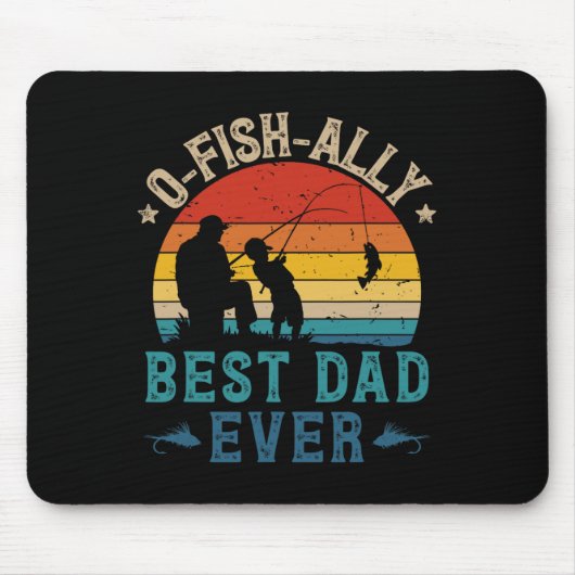 Bester Vater je Ofishally Sunset Fischer Mousepad (Vorne)