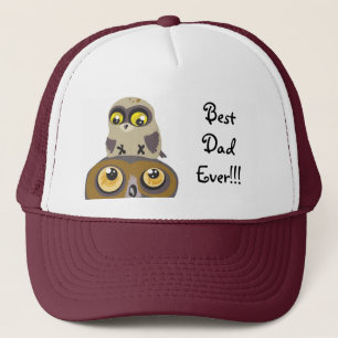 Bester Vater je!!! Owl Hat Truckerkappe
