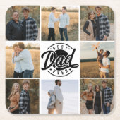 "Bester Vater je" Paper Untersetzer (Vorderseite)