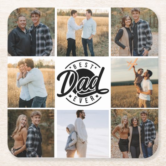 "Bester Vater je" Paper Untersetzer (Vorderseite)