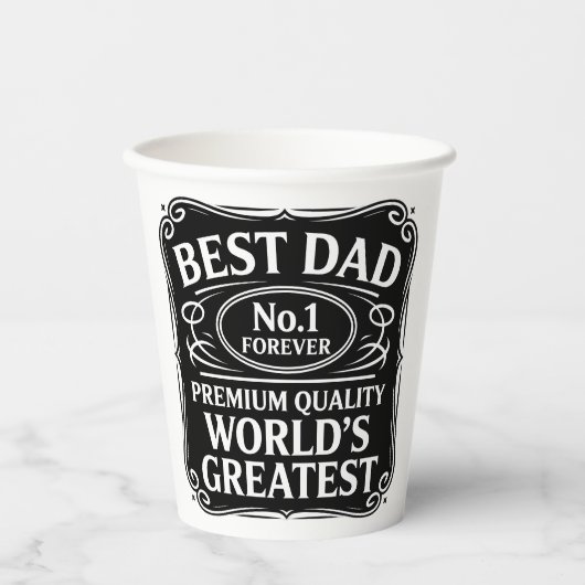 Bester Vater je Pappbecher (Vorderseite)