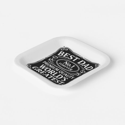 Bester Vater je Pappteller (Gewinkelt)