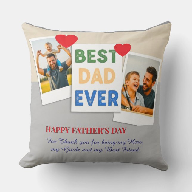 Bester Vater je - Perfektes Geschenk für den Vater Kissen (Vorderseite)