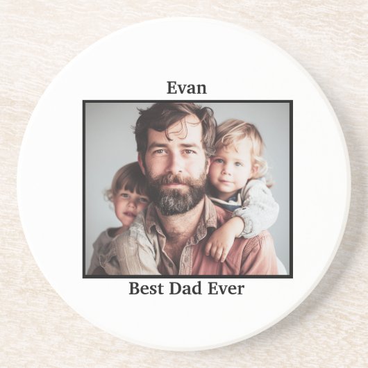 Bester Vater je personalisieren Getränkeuntersetzer (Vorne)