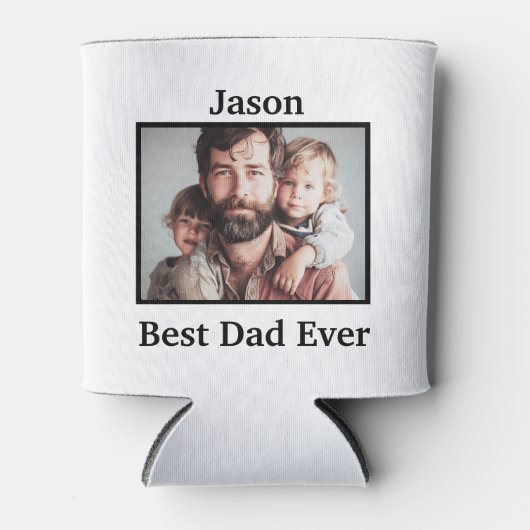 Bester Vater je personalisieren kaukasischen Ameri Dosenkühler (Vorderseite)