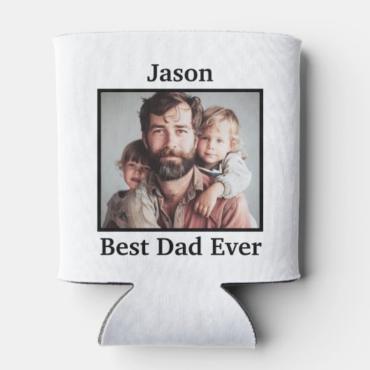 Bester Vater je personalisieren kaukasischen Ameri Dosenkühler (Rückseite)