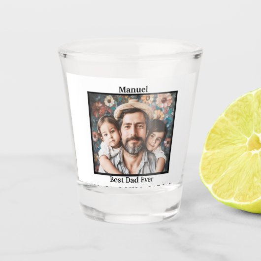 Bester Vater je personalisieren Schnapsglas (Vorderseite)