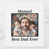 Bester Vater je personalisieren Weinetikett (Einzelnes Label)