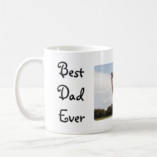 Bester Vater je Personalisiert 1 Foto Kaffeetasse (Links)