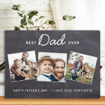 Bester VATER je Personalisiert 3 Foto Vatertag Fotoplatte<br><div class="desc">Überraschen Sie Papa diesen Tag mit einer personalisierten 3-Foto-Plakette. "Best DADDy Ever" Personalisieren Sie diese Papa-Plakette mit Fotos, Nachrichten und Namen. Besuchen Sie unsere Kollektion für die Tagesgeschenke und die personalisierten Papa-Geschenke. COPYRIGHT © 2020 Judy Burrows, Black Dog Art - Alle Rechte vorbehalten. Bester VATER je Personalisiert 3 Foto Vatertagsplatte...</div>