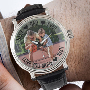 Bester Vater je Personalisiert Foto Beobachten Armbanduhr
