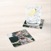 Bester Vater je Personalisiert Foto Vatertag Rechteckiger Pappuntersetzer (Vor Ort)