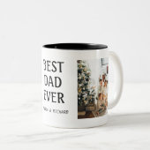 Bester Vater je Personalisiert Foto Vatertag Zweifarbige Tasse (VorderseiteRechts)