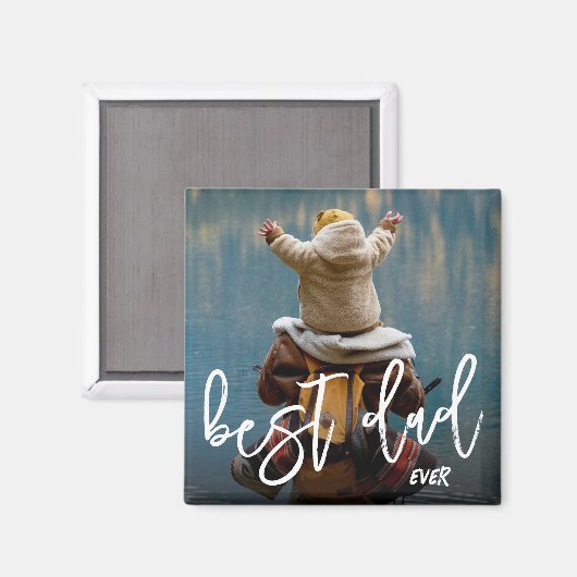 Bester Vater je Personalisiert Vatertag Foto Magnet (Vorderseite/Rückseite)