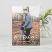 Bester Vater je Personalisierte Fotokarte des Vate Ankündigung (Stehend Vorderseite)