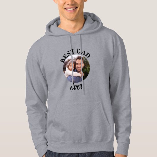 Bester Vater je Personalisierte Fotomodelle Hoodie (Vorderseite)