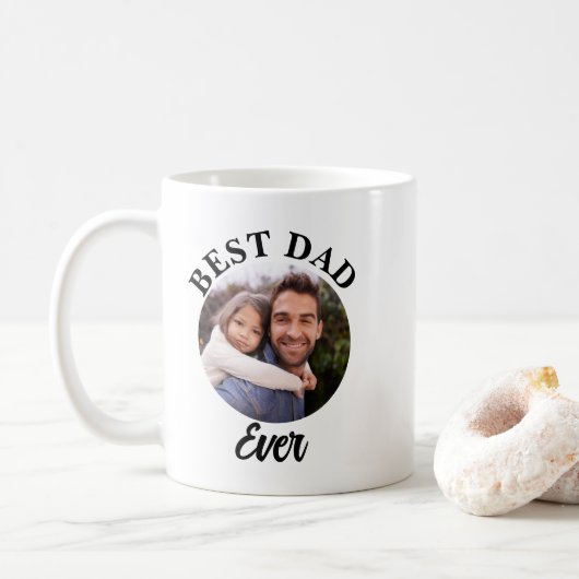 Bester Vater je Personalisierte Fotomodelle Kaffeetasse (Mit Donut)