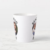 Bester Vater je Personalisierte Fotomodelle Milchtasse (Vorderseite)