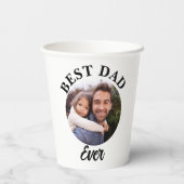 Bester Vater je Personalisierte Fotomodelle Pappbecher (Rückseite)