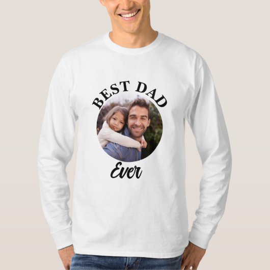 Bester Vater je Personalisierte Fotomodelle T-Shirt (Vorderseite)