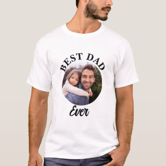 Bester Vater je Personalisierte Fotomodelle T-Shirt