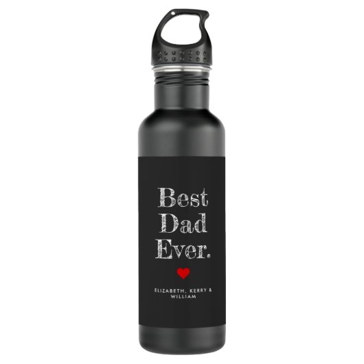 Bester Vater je Personalisierte Namen Edelstahlflasche (Vorderseite)