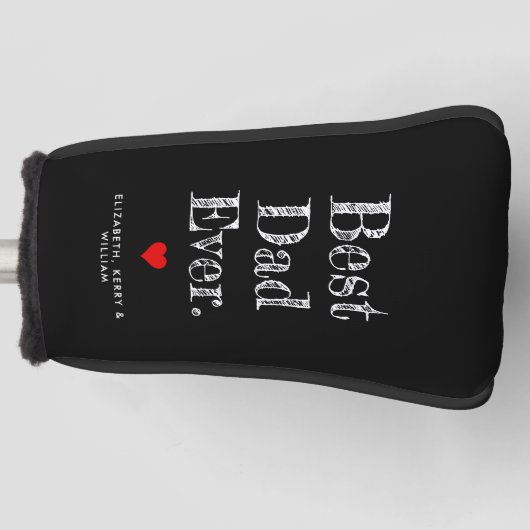Bester Vater je Personalisierte Namen Golf Headcover (Vorderseite)