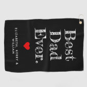 Bester Vater je Personalisierte Namen Golfhandtuch (Horizontal)