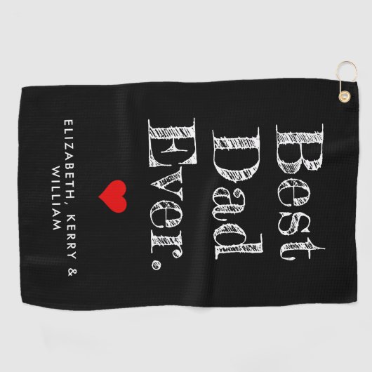 Bester Vater je Personalisierte Namen Golfhandtuch (Horizontal)