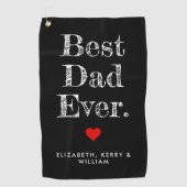 Bester Vater je Personalisierte Namen Golfhandtuch (Vorderseite)