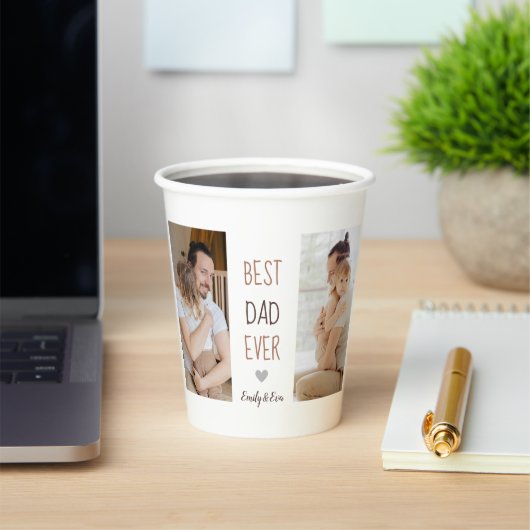 "Bester Vater je" Personalisierte Papiergruppen Pappbecher (InSitu)