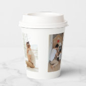 "Bester Vater je" Personalisierte Papiergruppen Pappbecher (Rückseite)