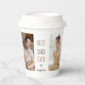 "Bester Vater je" Personalisierte Papiergruppen Pappbecher (Vorderseite)