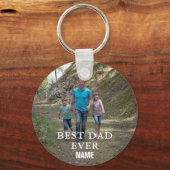 Bester Vater je Personalisierter Button-Schlüssela Schlüsselanhänger (Vorderseite)