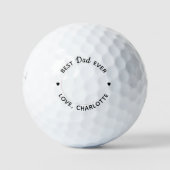 Bester VATER je Personalisierter Foto Golfball (Vorderseite)