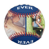 Bester Vater je Personalisierter Foto Name benutze Baseball (Vorderseite)