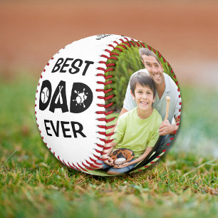 Bester Vater je Personalisierter Foto Name benutze Baseball