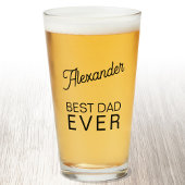 Bester Vater je Personalisierter Name Bier Glas
